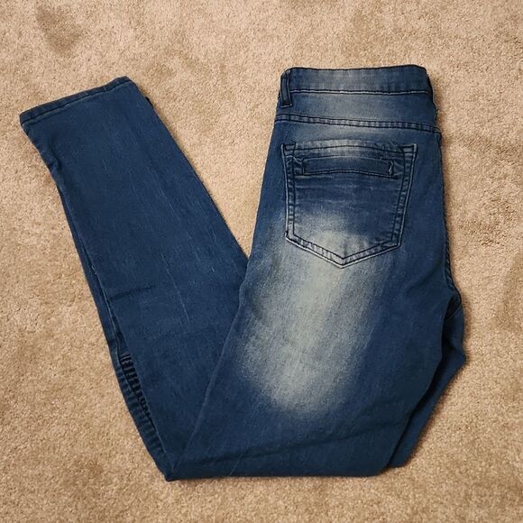 LRG Lifted Research Group Skinny Jeans w/ Moto Details Size 30 US 10 - Picture 2 of 9